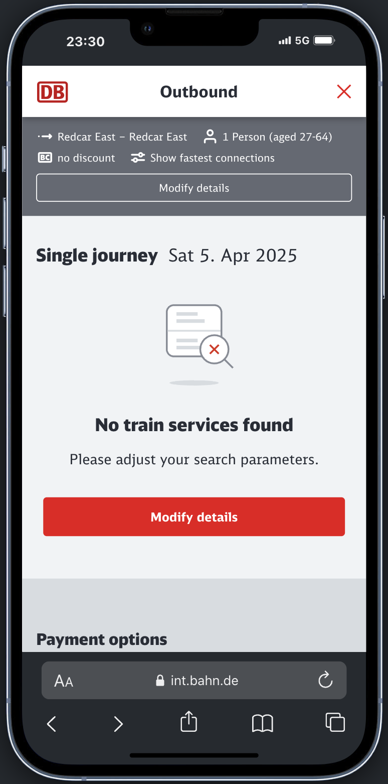 Deutche Bahn Screenshot